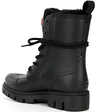 Hunter Women's Diana Shearling Combat Rain Boots