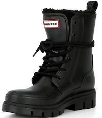Hunter Women's Diana Shearling Combat Rain Boots