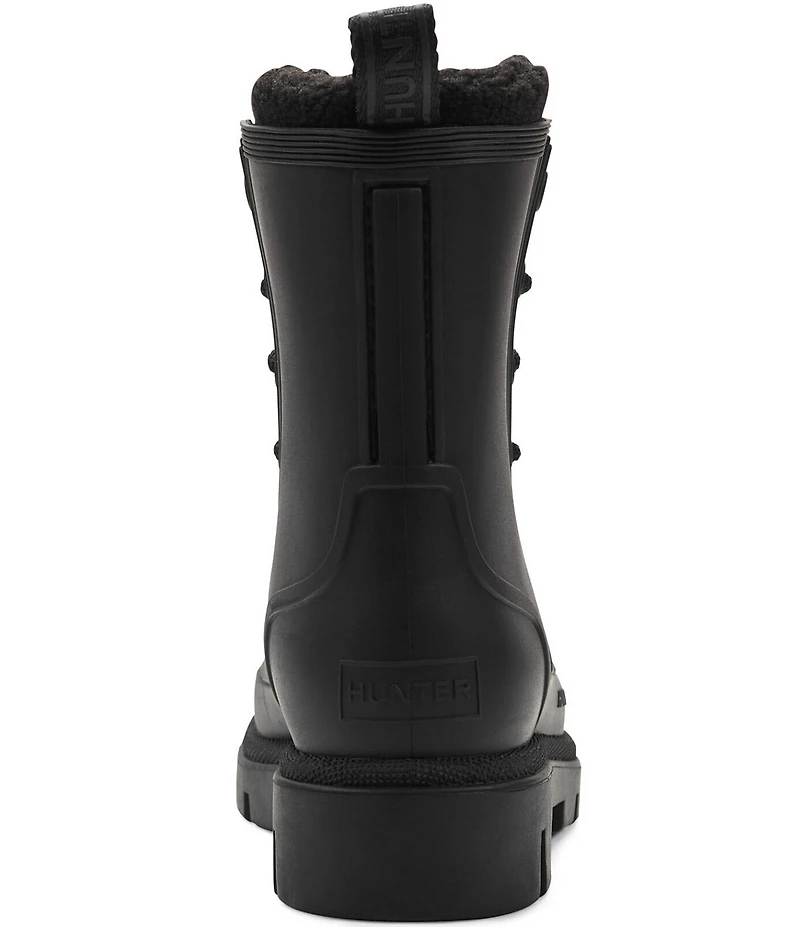 Hunter Women's Diana Shearling Combat Rain Boots