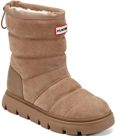 Hunter Women's Maribel Quilted Waterproof Suede Winter Boots