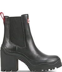Hunter Women's Miana Leather Heeled Waterproof Chelsea Boots