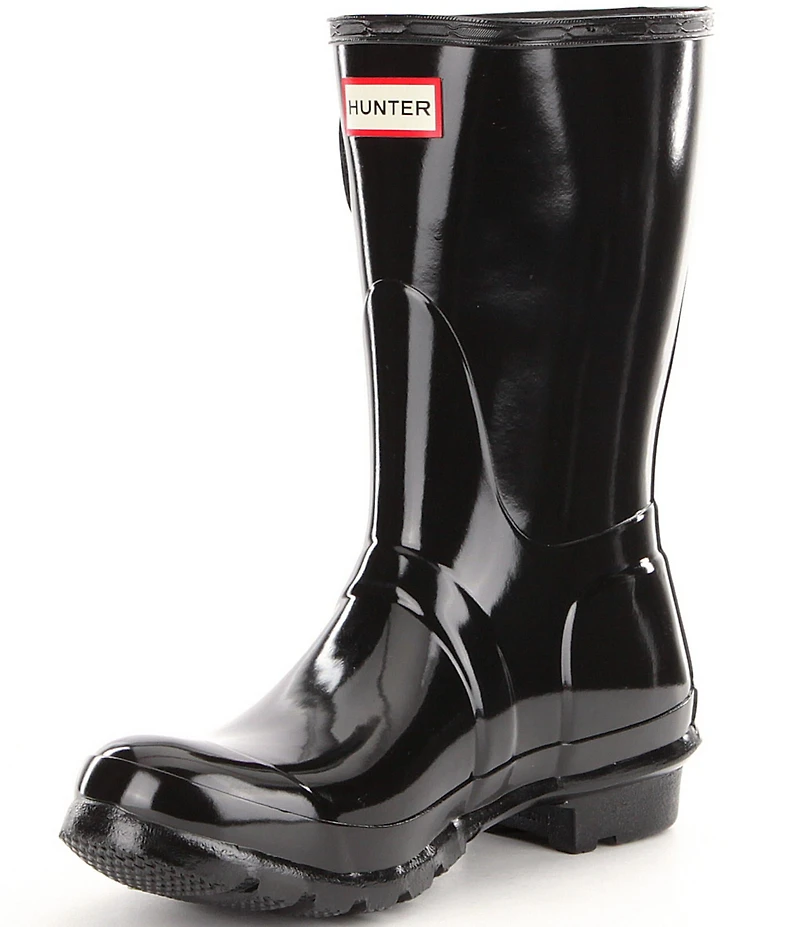 Hunter Women's Original Short Gloss Buckle Strap Rain Boots