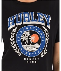 Hurley Academy Boxy Short Sleeve Cropped T-Shirt