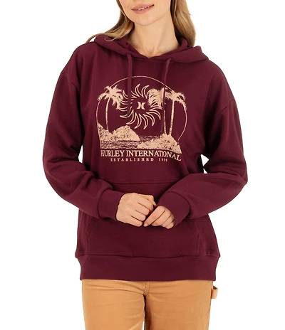 Hurley Archipelago Long Sleeve Oversized Hoodie