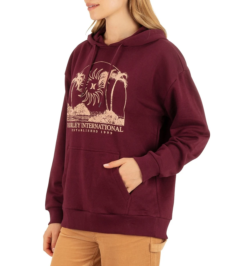 Hurley Archipelago Long Sleeve Oversized Hoodie