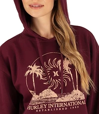 Hurley Archipelago Long Sleeve Oversized Hoodie