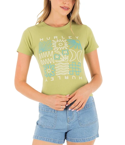 Hurley Array Ribbed Knit Short Sleeve Baby T-Shirt