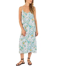 Hurley Beverly Floral Printed Sleeveless Maxi Slip Dress