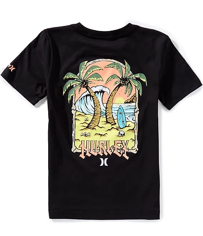 Hurley Big Boys Short Sleeve Palm Beach Graphic T-shirt