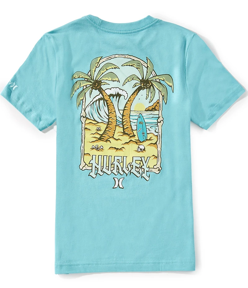 Hurley Big Boys Short Sleeve Palm Beach Graphic T-shirt