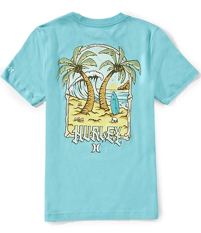 Hurley Big Boys Short Sleeve Palm Beach Graphic T-shirt