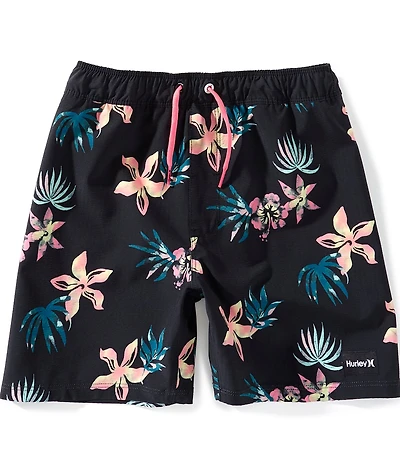 Hurley Big Boys H20-DRI Seersucker Floral Pull-On Swim Trunks