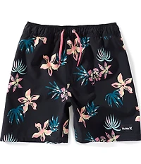 Hurley Big Boys H20-DRI Seersucker Floral Pull-On Swim Trunks
