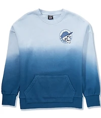 Hurley Big Boys Long-Sleeve Dip-Dyed Oversized Brushed-Back Fleece Sweatshirt