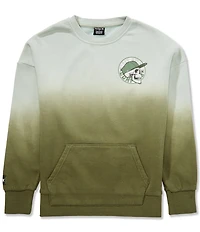 Hurley Big Boys Long-Sleeve Dip-Dyed Oversized Brushed-Back Fleece Sweatshirt