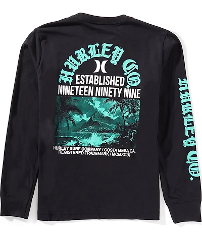 Hurley Big Boys Long-Sleeve Gothic Paradise T-Shirt