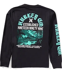 Hurley Big Boys Long-Sleeve Gothic Paradise T-Shirt