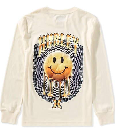 Hurley Big Boys Long-Sleeve Smiley Face Graphic T-Shirt