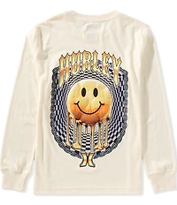 Hurley Big Boys Long-Sleeve Smiley Face Graphic T-Shirt