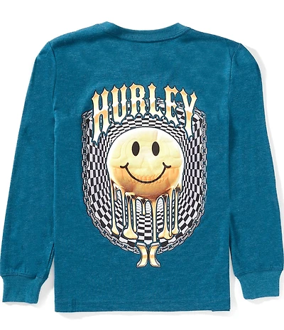Hurley Big Boys Long-Sleeve Smiley Face Graphic T-Shirt