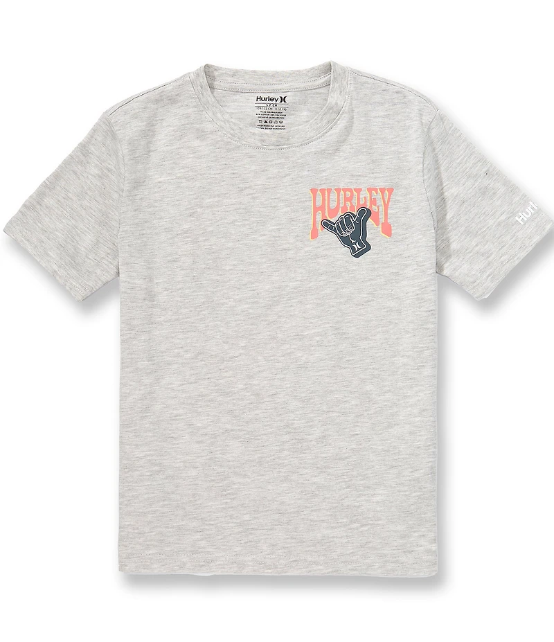 Hurley Big Boys Short Sleeve Pelican Heathered Jersey T-Shirt