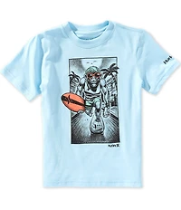 Hurley Big Boys Short Sleeves Beach Monkey T-Shirt
