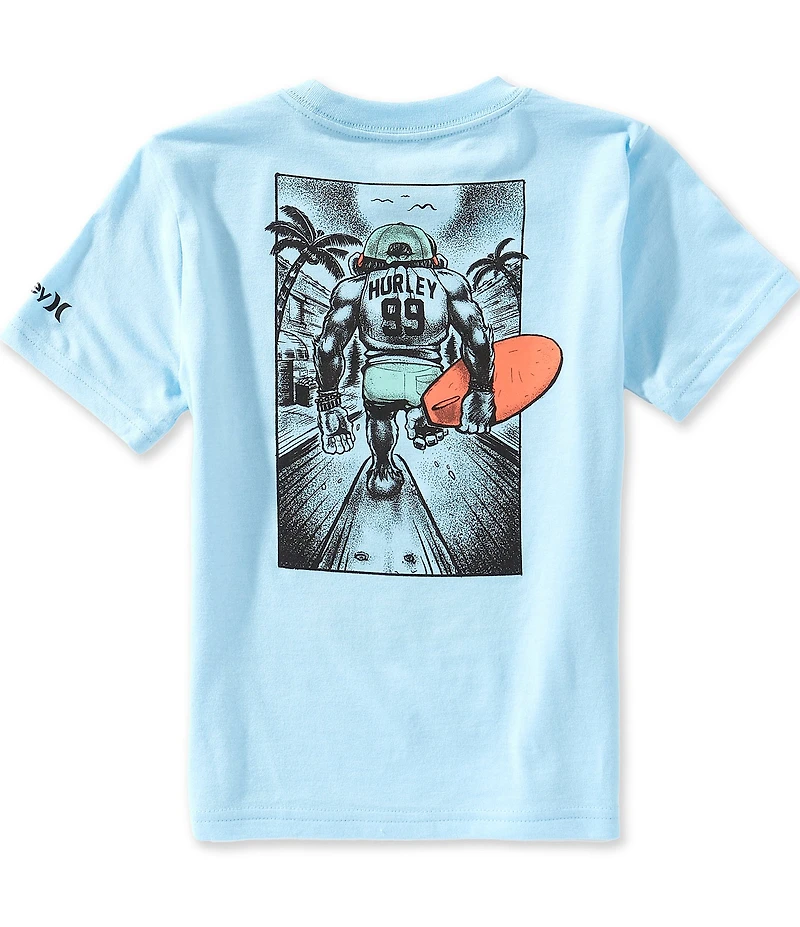 Hurley Big Boys Short Sleeves Beach Monkey T-Shirt