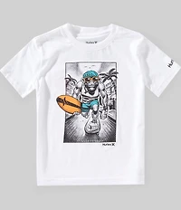 Hurley Big Boys Short Sleeves Beach Monkey T-Shirt
