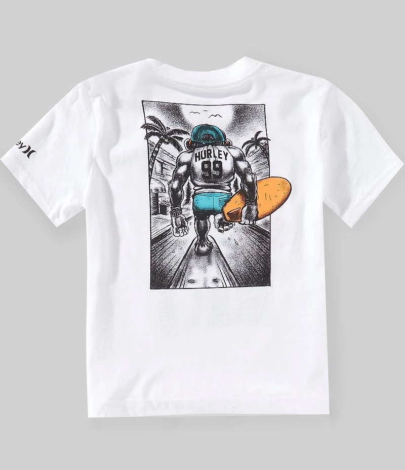 Hurley Big Boys Short Sleeves Beach Monkey T-Shirt