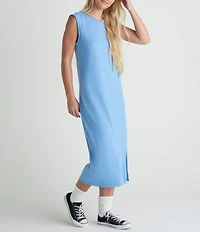 Hurley California Cap Sleeve Loose Knit Jersey Long Dress