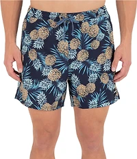 Hurley Cannonball 6#double; Inseam Volley Pineapple Swim Trunks