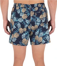 Hurley Cannonball 6#double; Inseam Volley Pineapple Swim Trunks