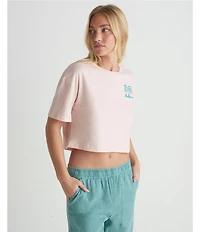 Hurley Coast To Coast Short Sleeve Boxy Cropped Graphic T-Shirt