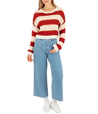Hurley Delta Striped Cropped Knit Sweater