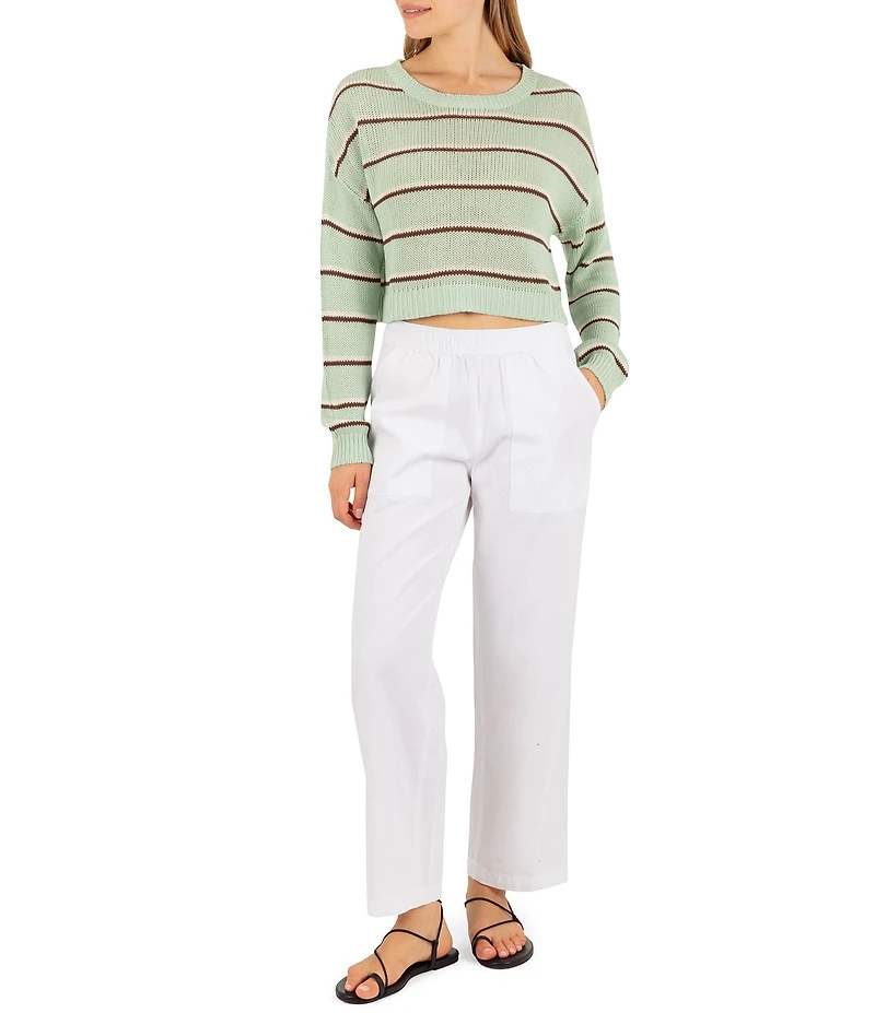 Hurley Delta Striped Cropped Knit Sweater