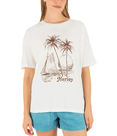 Hurley Fair Winds Short Sleeve Boyfriend T-Shirt