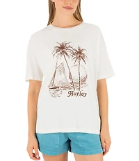 Hurley Fair Winds Short Sleeve Boyfriend T-Shirt