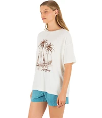 Hurley Fair Winds Short Sleeve Boyfriend T-Shirt