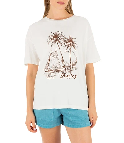 Hurley Fair Winds Short Sleeve Boyfriend T-Shirt