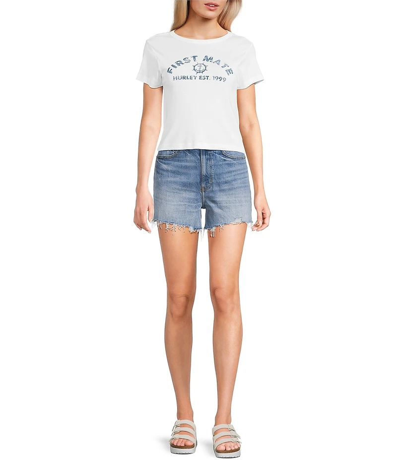 Hurley First Mate Graphic Short Sleeve Baby Rib Knit T-Shirt