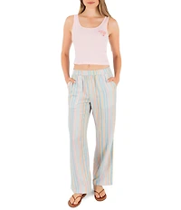 Hurley Groovy Cropped Ribbed Knit Tank Top