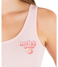 Hurley Groovy Cropped Ribbed Knit Tank Top