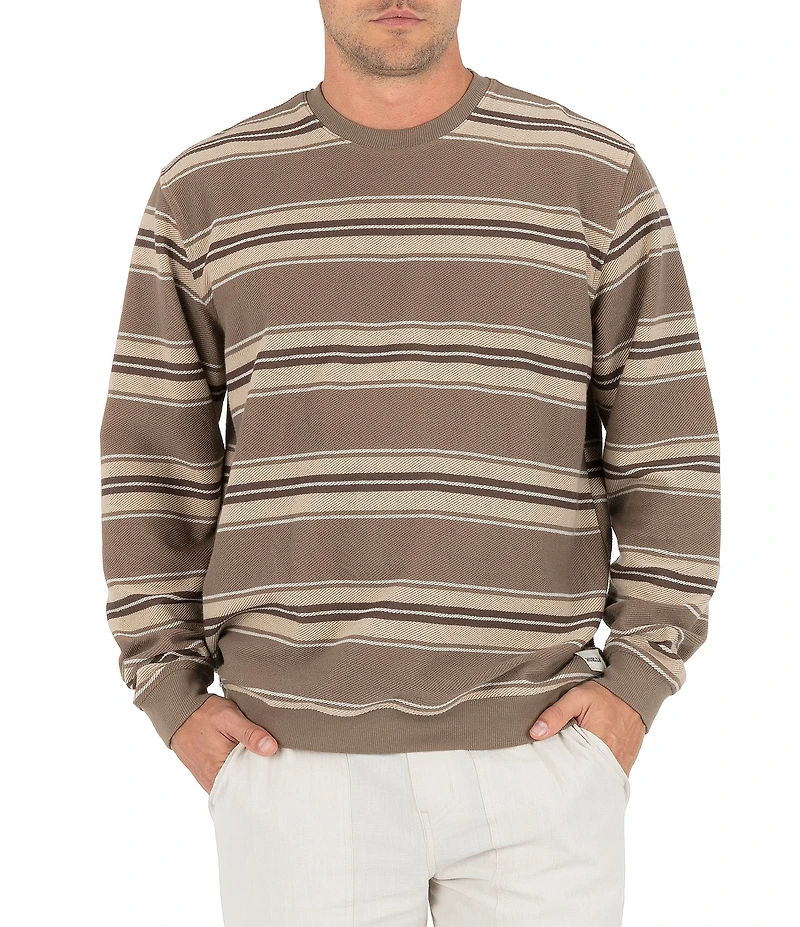 Hurley Hacienda Long-Sleeve Striped Crew Pullover