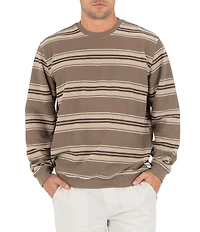 Hurley Hacienda Long-Sleeve Striped Crew Pullover