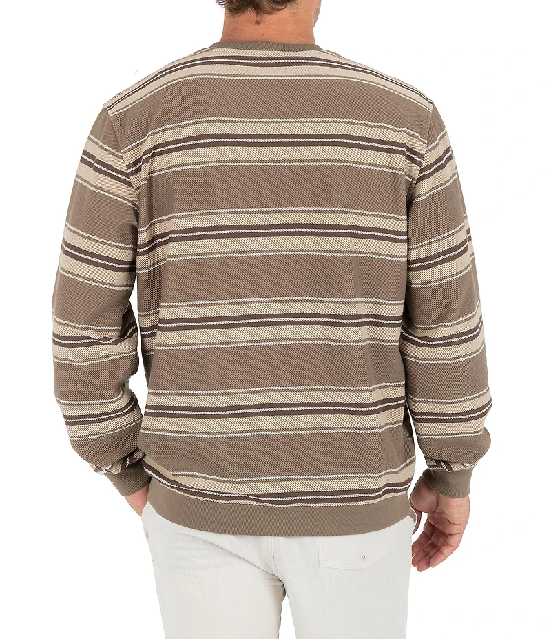 Hurley Hacienda Long-Sleeve Striped Crew Pullover