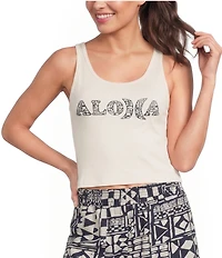 Hurley Hello Sleeveless Cropped Tank Top