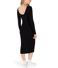 Hurley Just A Girl Long Sleeve Sheath Midi Dress