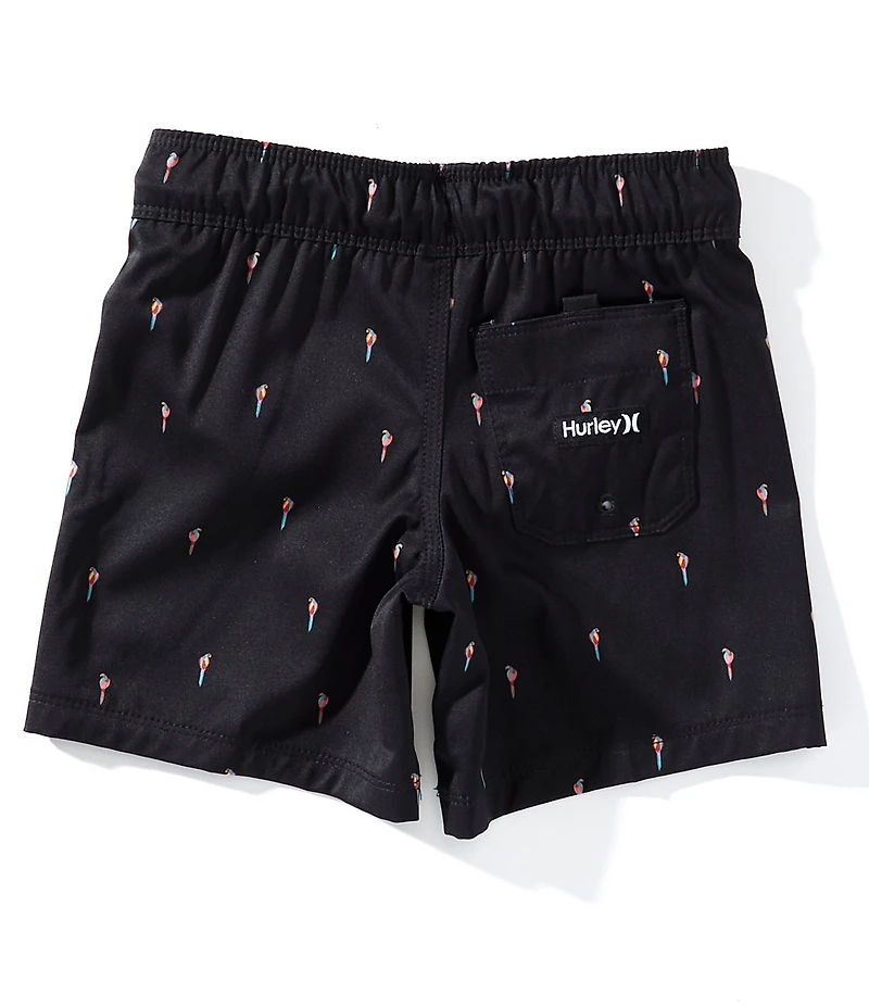 Hurley Little Boys Ditsy Birds Pull-On Swim Shorts