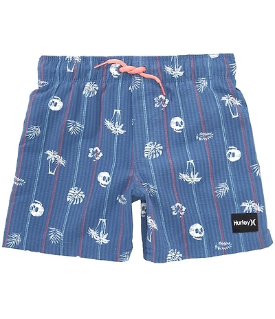 Hurley Little Boys Paradise Stripe Pull-On Swim Trunks