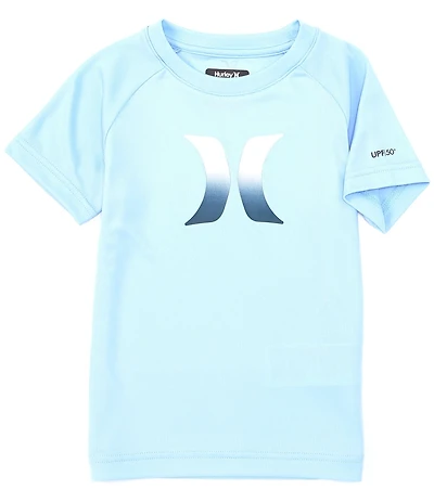 Hurley Little Boys Short Sleeve Ombre Logo UPF 50 Shirt